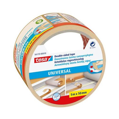 Ragasztószalag, kétoldalas, 50 mm x 5 m, TESA, "PP 56170"