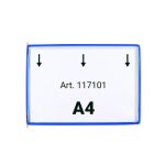 Bemutatótábla A4, fekvő, felül nyitott, DJOIS, kék