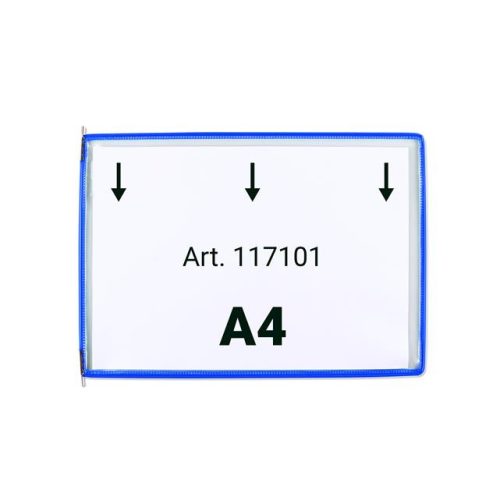 Bemutatótábla A4, fekvő, felül nyitott, DJOIS, kék