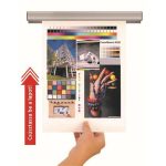 Laptartó sín, 600 mm, alumínium, mágneses, DJOIS "GRIP"