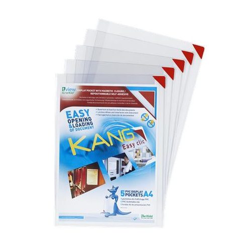 Öntapadó bemutatótábla, A3, DJOIS "Kang", piros