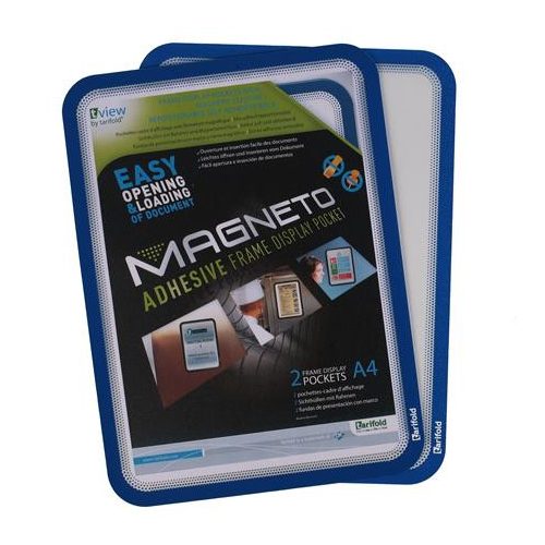 Infokeret, öntapadós háttal, A4, DJOIS "Magneto", kék