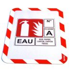 Infokeret, öntapadós háttal, A4, DJOIS "Magneto Safety", piros-fehér