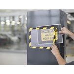 Infokeret, öntapadós háttal, A4, DJOIS "Magneto Safety", piros-fehér