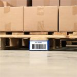 Raklap aljzati pánt, középső, 72×145×145 mm, PVC, DJOIS, kék