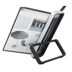 Bemutatótábla tartó, asztali, A4, 10 db bemutatótáblával, DJOIS "Veo", ezüst-fekete