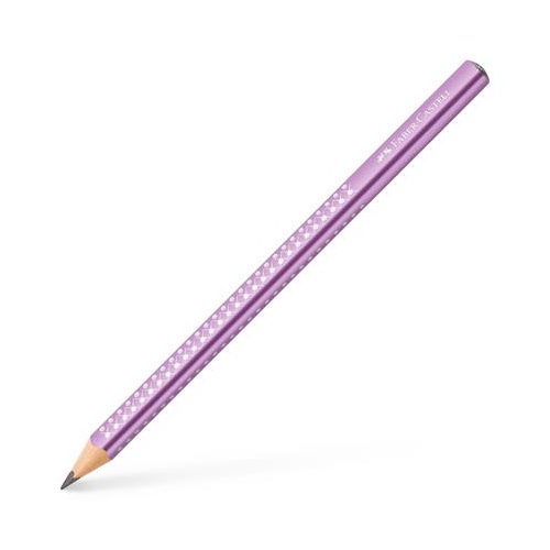 Grafitceruza, B, háromszögletű, FABER-CASTELL "Sparkle Jumbo",  metál lila