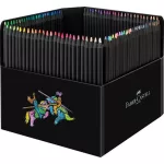 Színes ceruza készlet, háromszögletű, FABER-CASTELL "Black Edition",  100 különböző szín