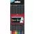 Színes ceruza készlet, háromszögletű, FABER-CASTELL "Black Edition", 12 különböző szín