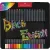Színes ceruza készlet, háromszögletű, fémdobozban, FABER-CASTELL "Black Edition",  24 különböző szín