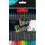 Színes ceruza készlet, háromszögletű, FABER-CASTELL "Black Edition",  36 különböző szín