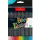Színes ceruza készlet, háromszögletű, FABER-CASTELL "Black Edition",  36 különböző szín
