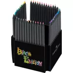Színes ceruza készlet, háromszögletű, FABER-CASTELL "Black Edition",  50 különböző szín