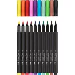 Ecsetirón készlet, FABER-CASTELL "Black Edition" 10 különböző szín