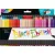 Ecsetirón készlet, tartóval, FABER-CASTELL "Black Edition", 50 különböző szín