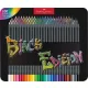 Színes ceruza készlet, háromszögletű, fémdobozban, FABER-CASTELL "Black Edition", 100 különböző szín