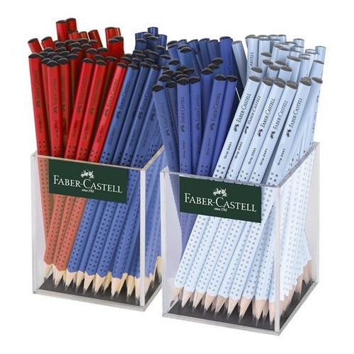 Grafitceruza display, B, háromszögletű, FABER-CASTELL "Grip 2001", vegyes