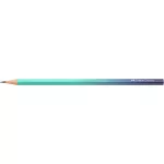 Grafitceruza, B, háromszögletű, FABER-CASTELL "Flow", türkiz-kék