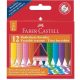 Zsírkréta, háromszögletű, FABER-CASTELL "Grip", 12 különböző szín