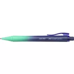 Golyóstoll, 1 mm, XB, nyomógombos, türkiz-kék tolltest, FABER-CASTELL "Daily Ball Flow", kék