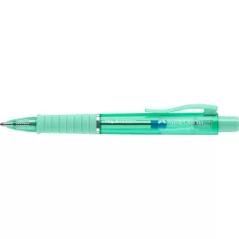   Golyóstoll, 1 mm, XB, nyomógombos, mentazöld testszín, FABER-CASTELL "Poly Ball View Aurora", kék