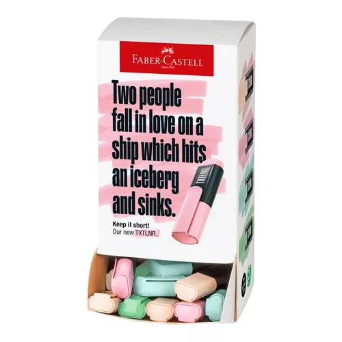 Szövegkiemelő display, mini, FABER-CASTELL "TXTLNR", pasztell színek