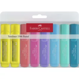   Szövegkiemelő készlet, 1-5 mm, FABER-CASTELL "1546 Pastel", 8 különböző szín