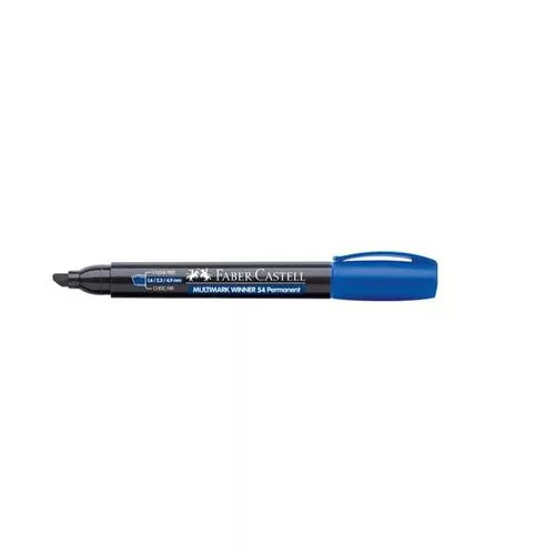 Alkoholos marker, 1,6-4,9 mm, vágott, FABER-CASTELL "Multimark Winner 54", kék