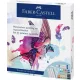 Akvarell festékkészlet, tubusos, kiegészítőkkel, FABER-CASTELL "Creative Studio", 12 különböző szín