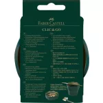 Ecsettál, műanyag, FABER-CASTELL "Click&Go", zöld