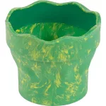 Ecsettál, műanyag, FABER-CASTELL "Click&Go", zöld