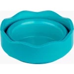 Ecsettál, műanyag, FABER-CASTELL "Click&Go", türkiz