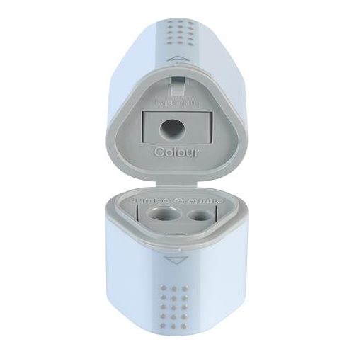 Hegyező, háromlyukú, FABER-CASTELL "Grip 2001 Trio", égkék