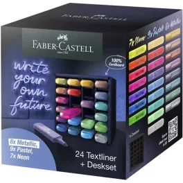   Szövegkiemelő készlet, 1-5 mm, FABER-CASTELL "1546", 24 különböző szín
