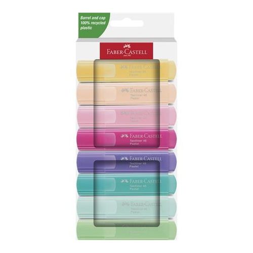 Szövegkiemelő készlet, 1-5 mm, FABER-CASTELL "1546 Pastel", 8 különböző szín