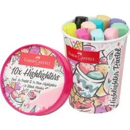   Szövegkiemelő, 1-5 mm, FABER-CASTELL "Textliner 46", 10 különböző pasztell szín