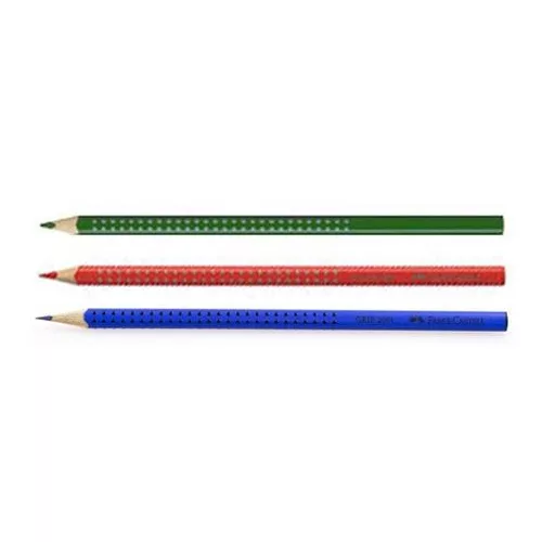 Színes ceruza készlet, háromszögletű, FABER-CASTELL "Grip 2001", 3 különböző szín