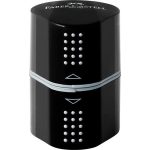 Hegyező display, háromlyukú, tartályos, FABER-CASTELL "Grip 2001 Trio", fekete