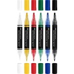 Dekormarker készlet, 1,0/3,0 mm, kétvégű, akril, FABER-CASTELL "Shake&Paint", 6 különböző szín