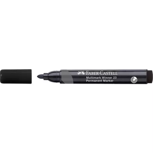 Alkoholos marker, 2,8 mm, kúpos, FABER-CASTELL "Multimark Winner 23", fekete