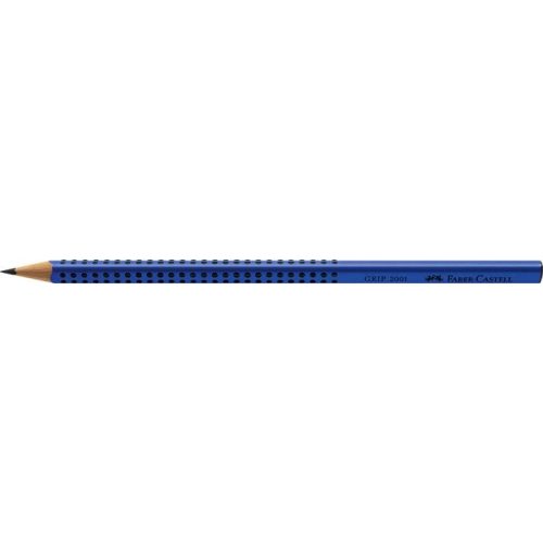 Grafitceruza, B, háromszögletű, FABER-CASTELL "Grip 2001", kék