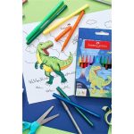 Filctoll készlet, FABER-CASTELL "Dinoszaurusz" 10 különböző szín + 3 metál