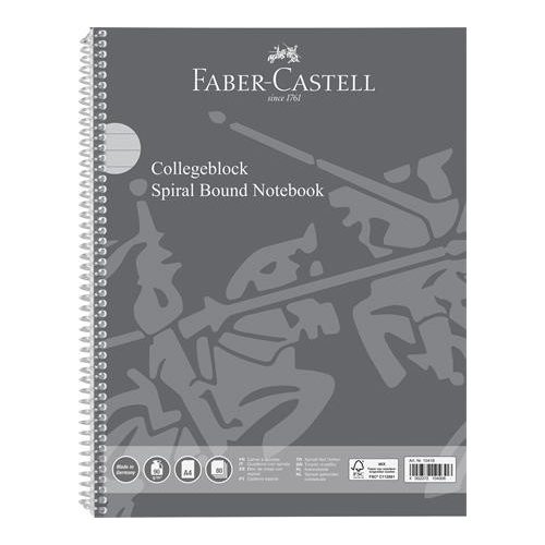 Spirálfüzet, A4, vonalas, 80 lap, perforált, lyukasztott,  FABER-CASTELL