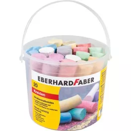  Aszfaltkréta, 20 darabos,  EBERHARD FABER, 8 különböző szín