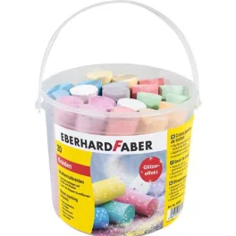   Aszfaltkréta, 20 darabos,  EBERHARD FABER, 6 csillámos szín