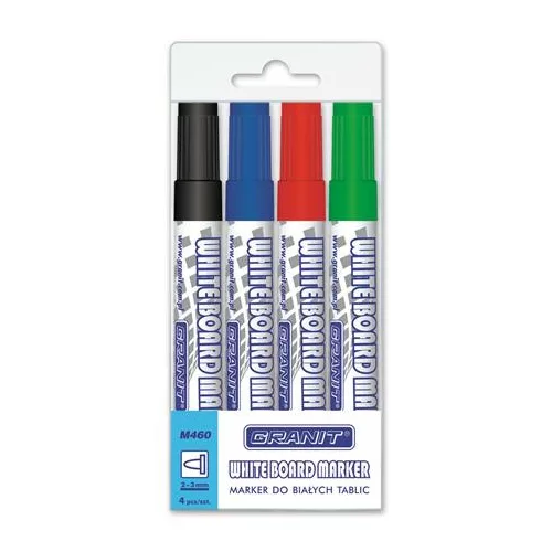 Táblamarker készlet, 2-3 mm, kúpos, GRANIT "M460", 4 különböző szín