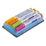 Táblamarker készlet, 2-3 mm, kúpos, mágneses tolltartóval, GRANIT "M460", 4 különböző szín