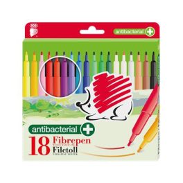   Filctoll készlet, 1 mm, antibakteriális, ICO "Süni 300", 18 különböző szín