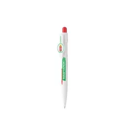   Golyóstoll, 0,8 mm, nyomógombos, fehér tolltest, ICO "Hajrá Magyarok", kék