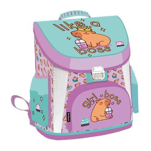 Iskolatáska, cipzáras, 1-2. osztályos, LIZZYSULI "Lollipop", Capybara